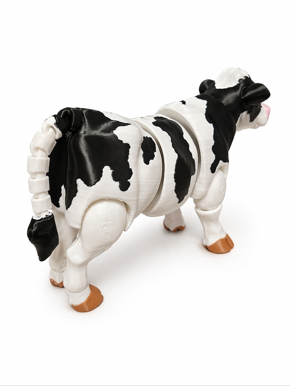 Black & White Cow Figurine 3D with Pink Snout - Picture 2 of 4